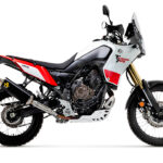Tobă finală ARROW DARK INDY RACE Aluminium negru cu capac din titan pentru Yamaha Ténéré 700 din anul modelului 2019-