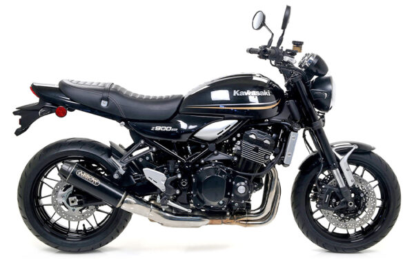 Tobă finală ARROW DARK REBEL din oțel inoxidabil cu capăt din carbon pentru Kawasaki Z900RS 2018-