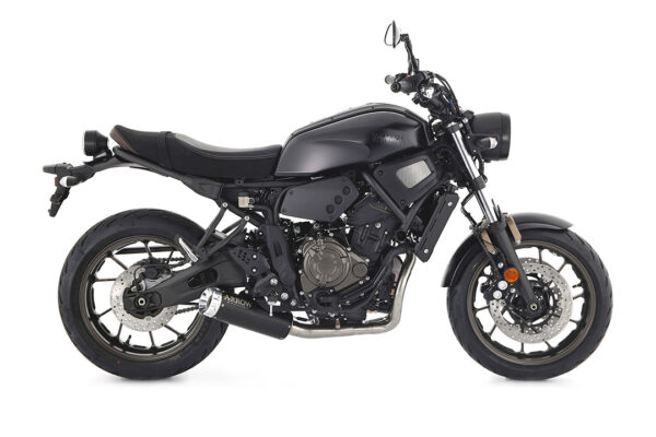 Tobă finală ARROW REBEL Sip-On pentru Yamaha XSR700 2021-, Oțel inoxidabil capac negru și din aluminiu (Doar cu Galerie evacuare ARROW)