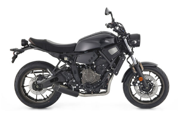 Tobă finală ARROW REBEL Sip-On pentru Yamaha XSR700 2021-, Oțel inoxidabil negru (Doar cu Galerie evacuare ARROW)