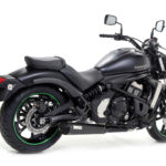 Tobă finală complet ARROW DARK REBEL Oțel inoxidabil negru u. Aluminium pentru Kawasaki Vulcan S 650 2021-
