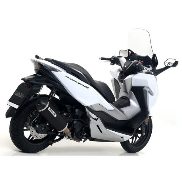 Tobă finală ARROW DARK URBAN pentru Honda Forza 300 2018-, Aluminium negru (doar cu țeavă intermediară ARROW)