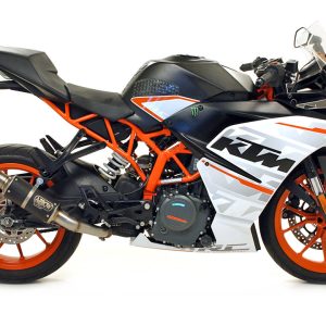 Tobă finală ARROW DARK GP2 pentru KTM 125/390 Duke 2017- din oțel inoxidabil