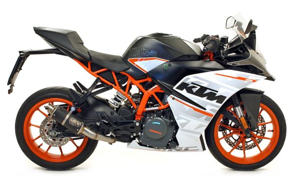 Tobă finală ARROW DARK GP2 pentru KTM 125/390 Duke 2017- din oțel inoxidabil