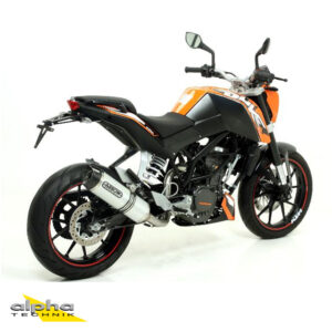 Tobă finală ARROW THUNDER pentru KTM Duke 125 / Duke 200 2011-2016, Aluminium (doar cu țeavă intermediară ARROW)