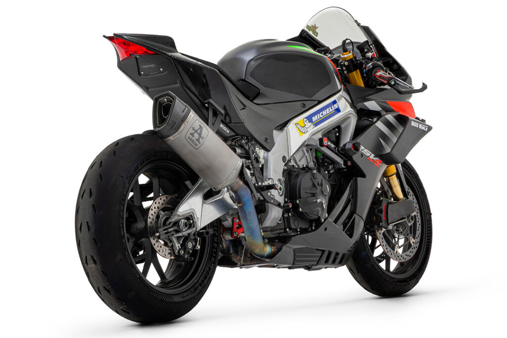 Tobă finală ARROW Racing PISTA cu țeavă intermediară din titan pentru Aprilia RSV4 1100 Factory 2019-2020