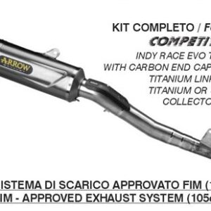 Sistem complet de evacuare titan ARROW COMPETITION Triumph Street Triple 765 RS NG