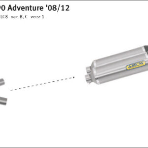 Tobă finală ARROW RACE TECH pentru KTM 990 Adventure 2006-12 / SMT 2009-13 din Aluminium