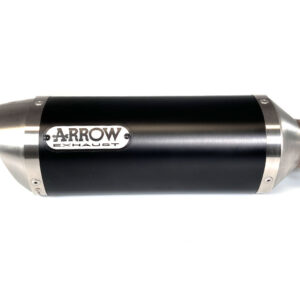 Tobă finală ARROW DARK THUNDER pentru Yamaha MT09 / Tracer 900 2013-, Aluminiu negru cu capac din oțel inoxidabil (Doar cu Galerie evacuare ARROW)