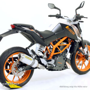 Tobă finală ARROW Aluminium DARK THUNDER pentru KTM 125RC / 390RC / 390 Duke 2013-2016