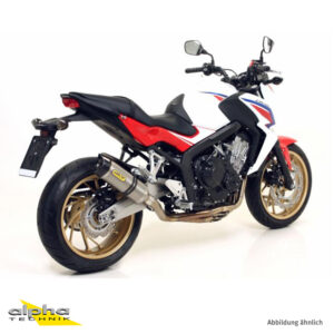 Tobă finală ARROW STREET THUNDER pentru Honda CBR650F 2014-, Aluminiu cu capac din carbon (Doar cu Galerie evacuare ARROW)