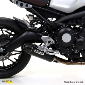 Tobă finală ARROW DARK JET-RACE pentru Yamaha XSR900 2016-2020, Oțel inoxidabil negru (Doar cu Galerie evacuare ARROW)