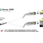 Tobă finală ARROW RACE TECH pentru Kawasaki Versys 1000 2019- din Aluminium