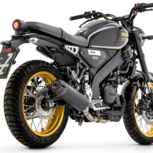 Tobă finală ARROW REBEL DARK Sip-On cu capăt din carbon pentru Yamaha XSR 125 Anul modelului 2022-