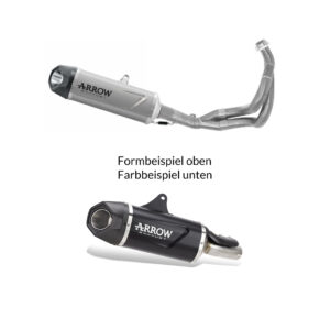 Sistem Tobă finală ARROW INDY RACE EVO DARK Aluminium negru pentru Kawasaki Z650 și Ninja 650 Anul modelului 2021-