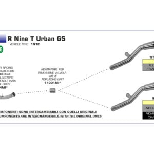 Conector ARROW pentru BMW R1200GS Anul modelului 2010-,  R1200R Anul modelului 2011-