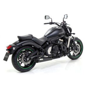 Tobă finală complet ARROW DARK REBEL pentru Kawasaki Vulcan S 650 2014-2016, Oțel inoxidabil negru