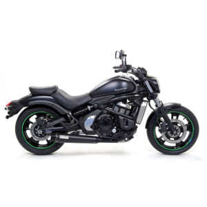 Tobă finală ARROW DARK REBEL pentru Kawasaki Vulcan S 650 2017-2020, Oțel inoxidabil negru (Doar cu Galerie evacuare ARROW)