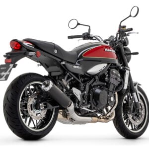 Tobă finală ARROW DARK REBEL pentru Kawasaki Z900RS 2018-, Oțel inoxidabil cu Alu-Endkappe