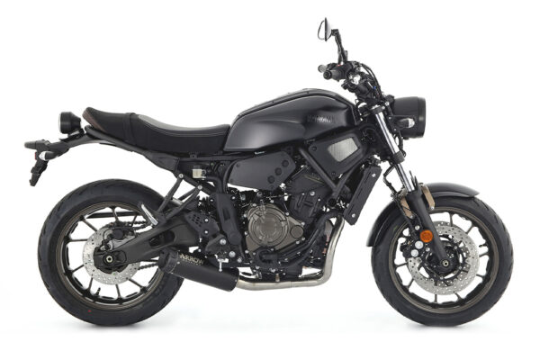 Tobă finală ARROW REBEL Sip-On pentru Yamaha XSR700 2021-, Oțel inoxidabil capac negru și din aluminiu (Doar cu Galerie evacuare ARROW)