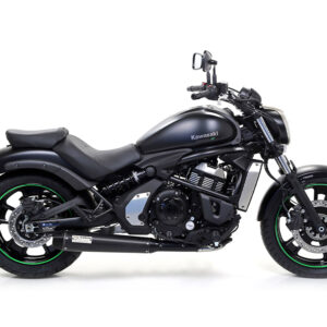 Tobă finală complet ARROW DARK REBEL Oțel inoxidabil u. Carbon pentru Kawasaki Vulcan S 650 2021-