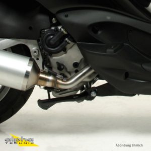 Galerie evacuare ARROW pentru Aprilia Scarabeo400 2006-11 / Scarabeo500 2003-12 / Piaggio Beverly400 2006-11 / Beverly500 2005-08, cu catalizator