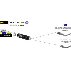 Tobă finală ARROW URBAN pentru Honda PCX 125 2018-, Aluminium