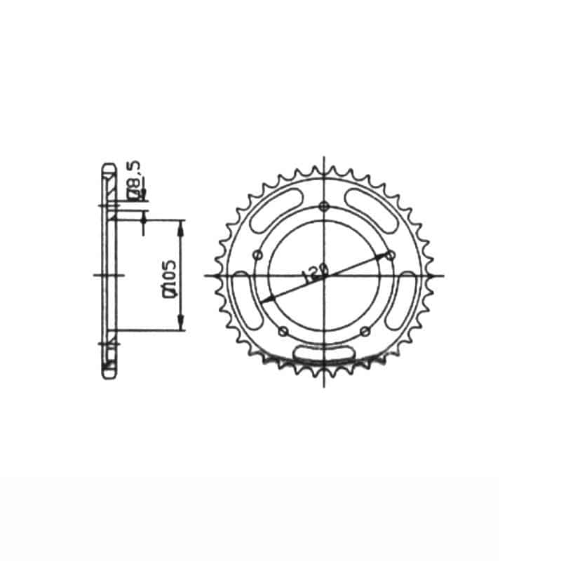 Set lanț DID 428VX, standard de culoare, Sachs ZX50