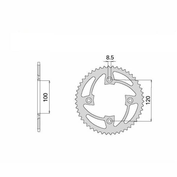 Set lanț DID 428VX, culoare standard, Betamotor RR125, an model 2006-2007