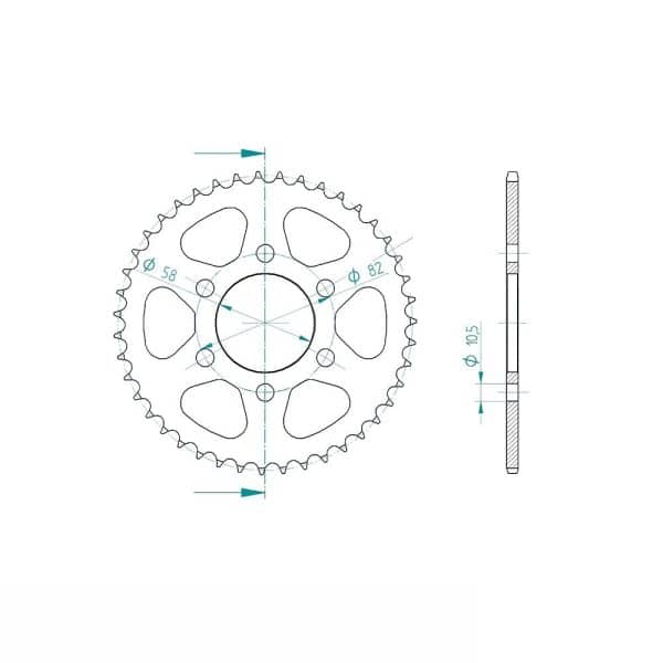 Set lanț DID 428VX, culoare standard, Benelli Tornado 125 Naked T, an model 2022-2023
