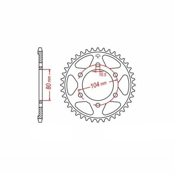 Set lanț DID 525VX3 Kawasaki ZX10R 2011– 17x39