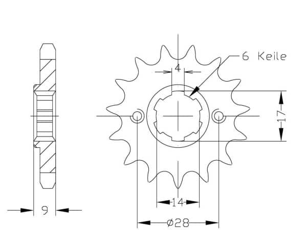 Set lanț DID 428VX, culoare standard, Aprilia RS4 125, an model 2021-
