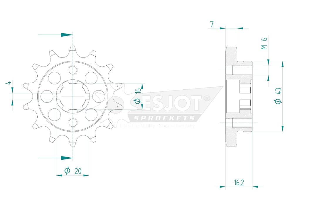 Set lanț DID 428VX, standard de culoare, Fantic XMF125, an model 2021-