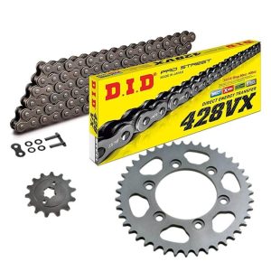 Set lanț DID 428VX, culoare standard, Kymco 125 Spike