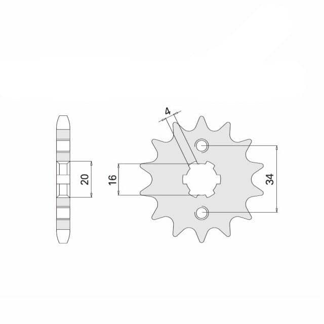 Set lanț DID 428VX, culoare standard, Rieju 125 RS3, an model 2010-2013