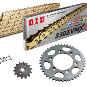 Set lanț DID 530ZVM-X2, culoare auriu, Honda CB450S (45 CP / pas 530)