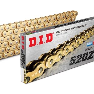 Lanț de transmisie DID ZVM-X X-Ring G&G, ultra-întărit, pas 520, lungime 130 zale, culoare auriu
