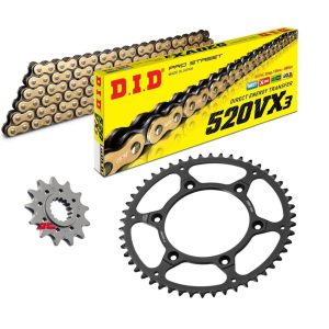 Set lanț DID 520VX3, culoare standard, KTM 300 EXC Erzbergrodeo, an model 2023-/ 300 EXC Six Days, an model 2022-/ 500 EXC-F, an model 2022-/ 500 EXC-F Six Days, an model 22- (Copy)