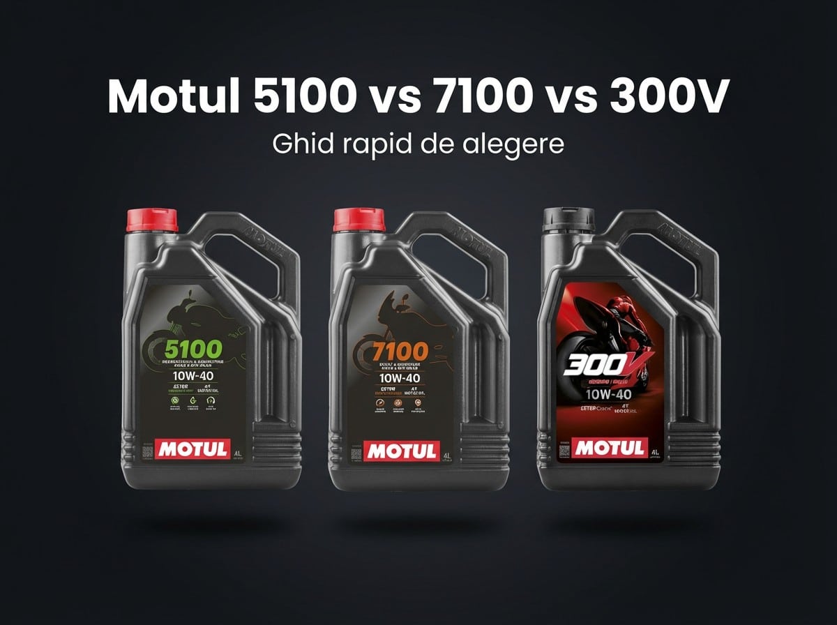 Motul 5100 vs 7100 vs 300V – comparație completă (ce alegi și de ce)