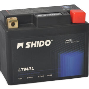 Baterie moto litiu SHIDO LTM2L LiFePO4 12V 2,4Ah 170A – ultracompactă MX / Enduro
