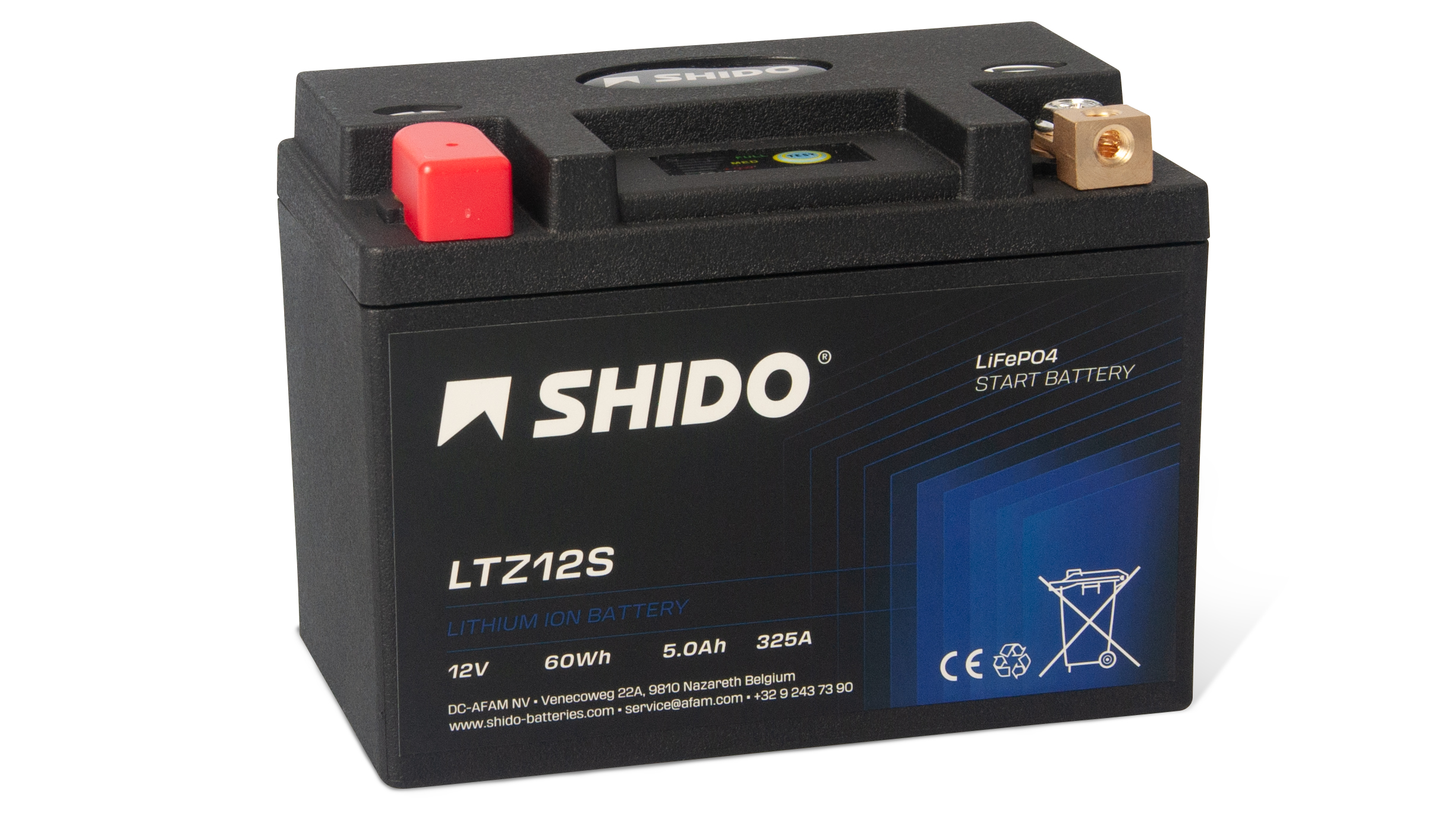 Baterie moto litiu SHIDO LTZ12S LiFePO4 12V 5Ah 325A – înlocuiește YTZ12S