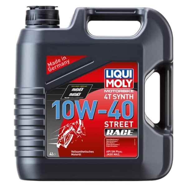 Ulei motor 4T LIQUI MOLY pentru motociclete 10W40 Street Race sintetic 4L