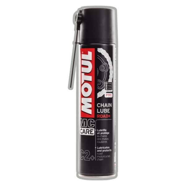 Motul C2+ Chain Lube Road Plus – Spray lanț alb sintetic PTFE 400 ml