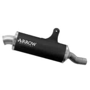 Tobă finală ARROW Indy Race pentru Benelli TRK 702 / 702X 2023-2026, Aluminiu închis (Dark)
