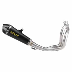 Sistem complet de evacuare ARROW X-Kone pentru Kawasaki NINJA 650 2021-2023, Oțel închis (Dark)