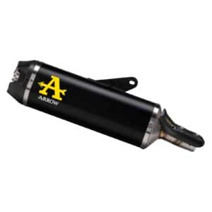 Tobă finală ARROW Indy Race pentru Kawasaki NINJA 400 2023+, Aluminiu închis (Dark)