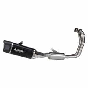 Sistem complet de evacuare ARROW Indy Race EVO pentru Aprilia RS 660 2025-2026, Aluminiu închis (Dark)
