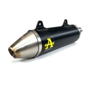 Tobă finală ARROW Off-Road Thunder pentru Aprilia RX / SX 125 2021-2024, Aluminiu închis (Dark)