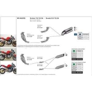 Tobă finală ARROW THUNDER RACING pentru MV Agusta Brutale 750 / 910 / 920 / 990R / 1090RR 2003-2012, Carbon