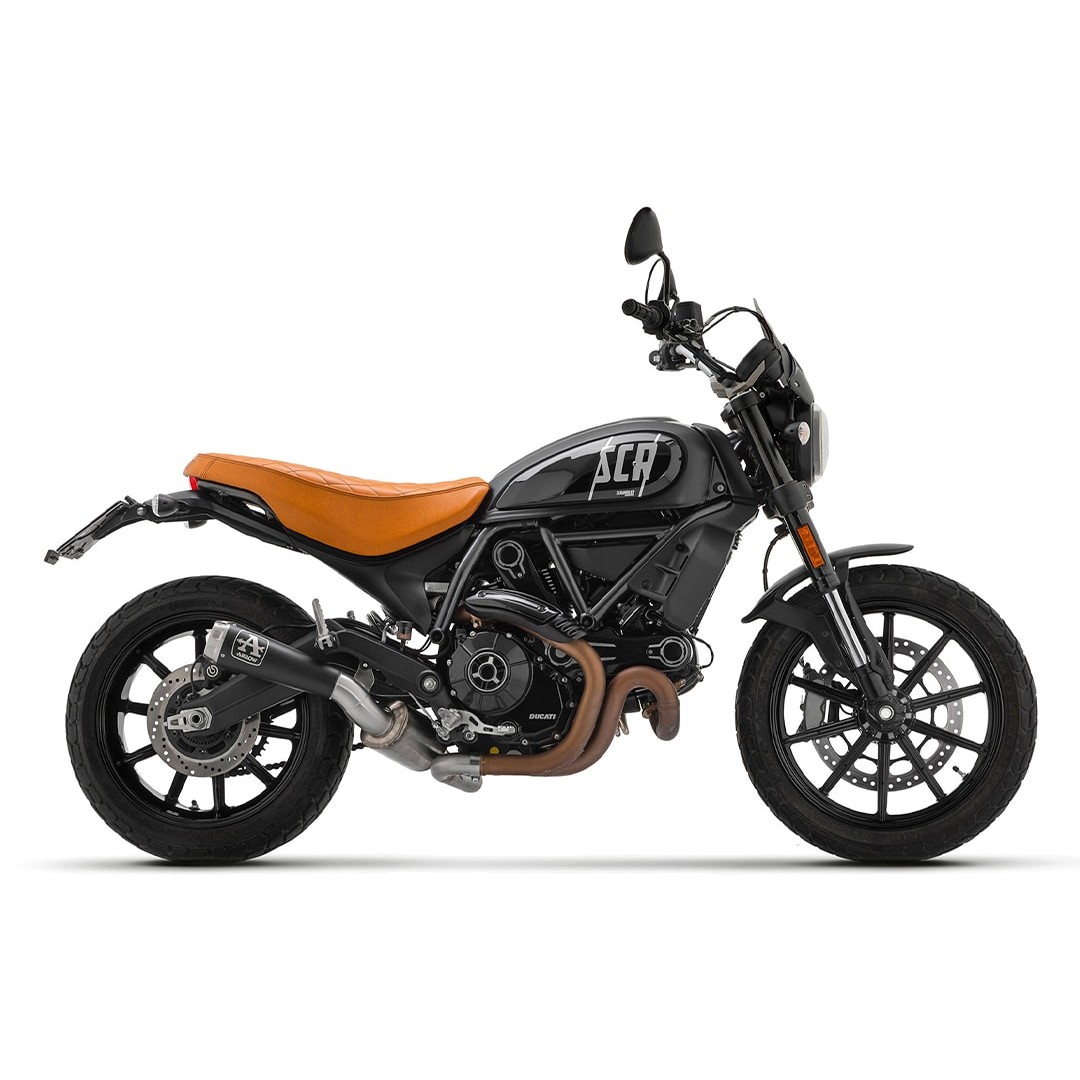 Tobă finală ARROW Pro-Race pentru Ducati Scrambler 800 2021-2022, Oțel închis (Dark)